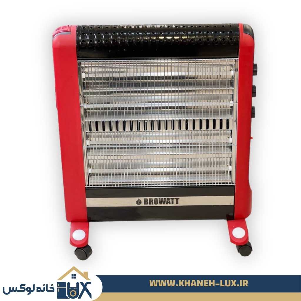 بخاری برقی بروات مدل فن دار قرمز