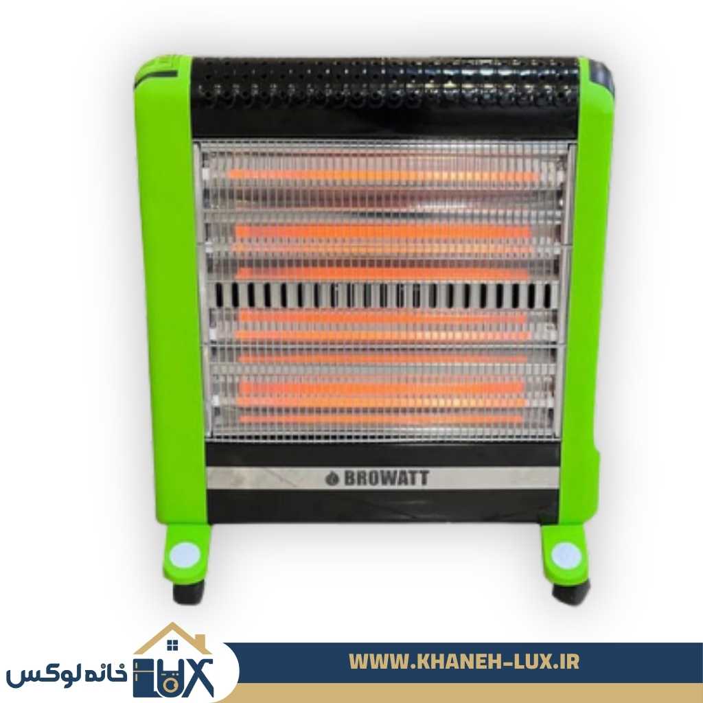 بخاری برقی بروات مدل فن دار سبز