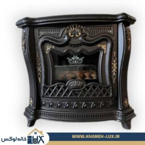 بخاری گازی شومینه ای جنرال 36000 طرح درسا مشکی