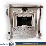 بخاری گازی شومینه ای جنرال 36000 طرح درسا سفید