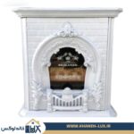 بخاری گازی بهکاران 28000 طرح شومینه سفید