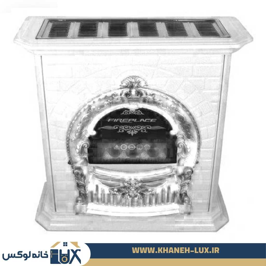 بخاری گازی شومینه ای جنرال 30000 طرح درسا سفید