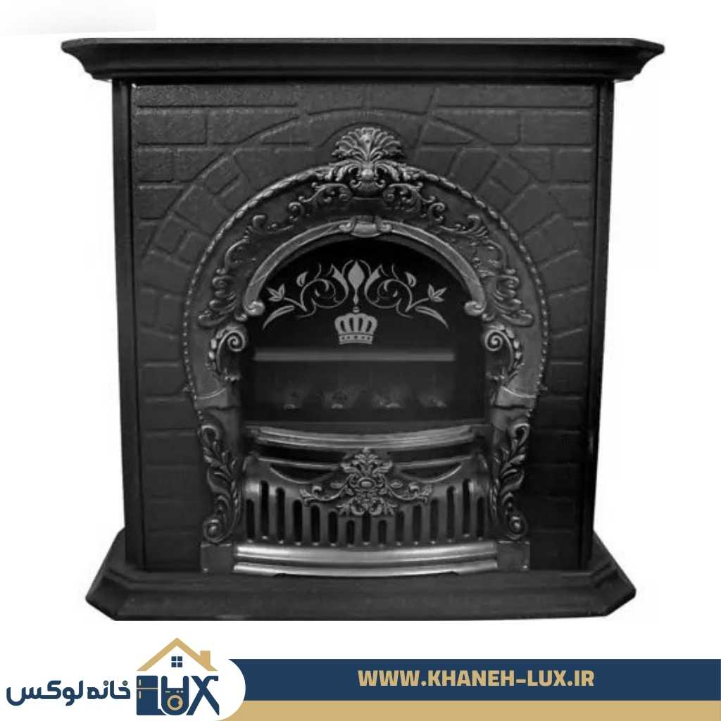 بخاری گازی شومینه ای جنرال 30000 طرح درسا مشکی